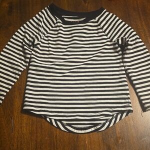 Cat & Jack Black and White Striped Top
